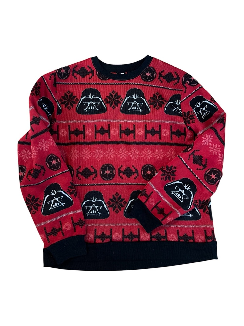 STAR WARS Ugly Christmas Darth Vader Holiday Winter Pullover Sweater Jumper XL
